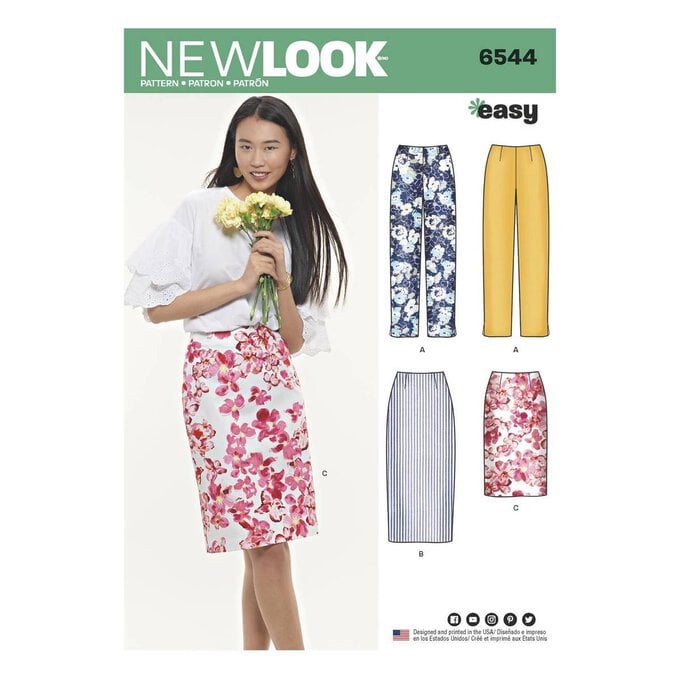 New Look Women's Skirt and Trousers Sewing Pattern 6544 image number 1