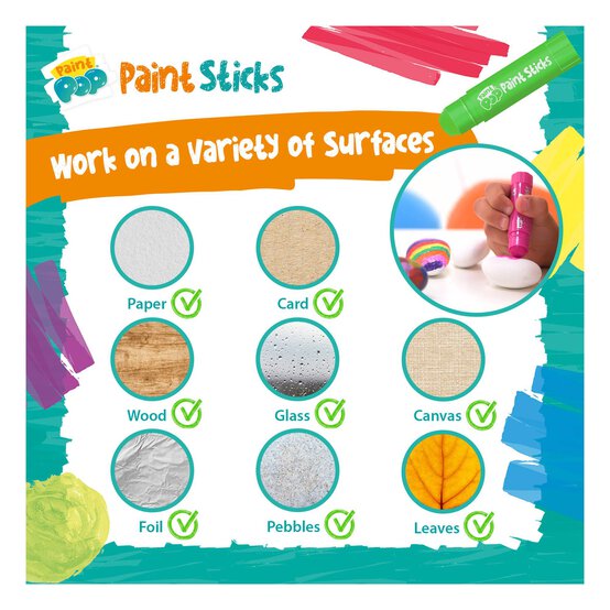 Metallic Paint Pop Paint Sticks 6 Pack image number 4