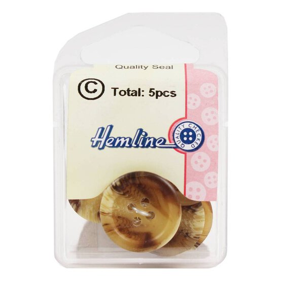 Hemline Assorted Basic Knitwear Button 5 Pack image number 2