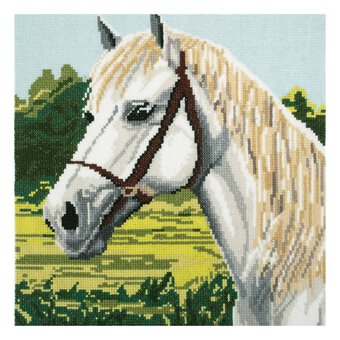 Trimits Large White Horse Counted Cross Stitch Kit
