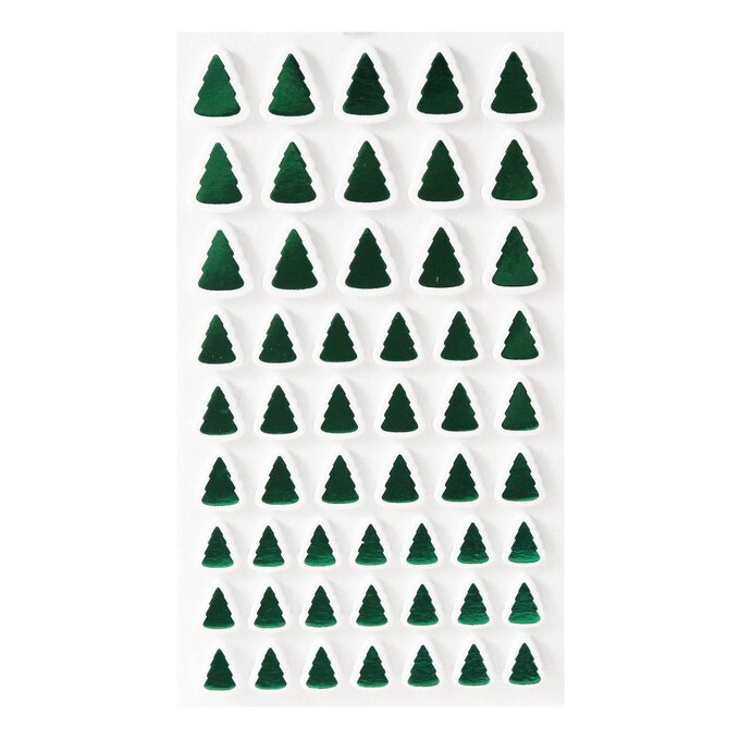 Foil Foam Green Tree Stickers 54 Pack Hobbycraft
