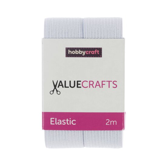 Valuecrafts White Elastic 20mm x 2m image number 3