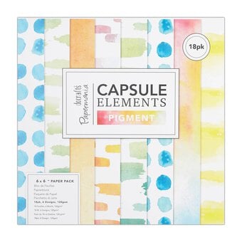 Papermania Capsule Pigments Paper Pad 6 x 6 Inches 18 Sheets