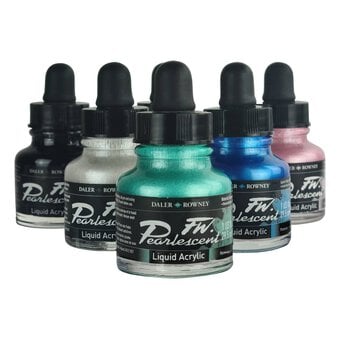 Daler-Rowney FW Pearlescent Acrylic Ink 29.5ml 6 Pack image number 2