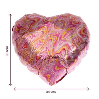 Large Pink Marble Foil Balloon image number 2