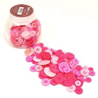 Hobbycraft Button Jar Pink image number 5