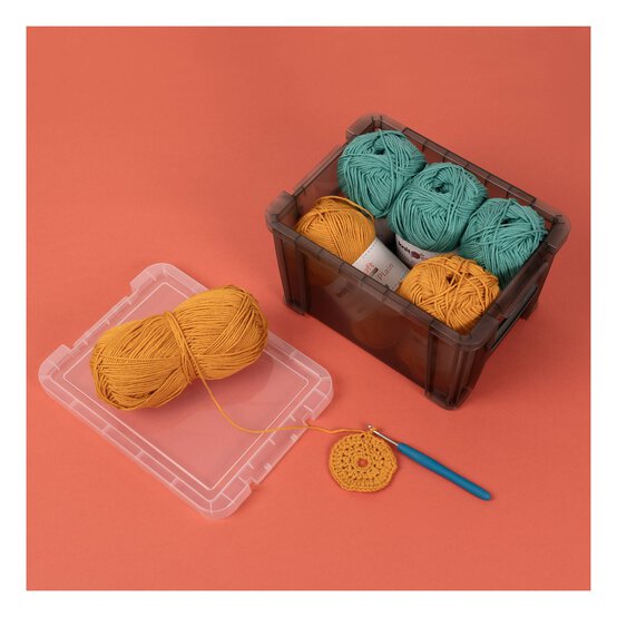 Whitefurze Allstore 5 Litre Transparent Grey Storage Box image number 2