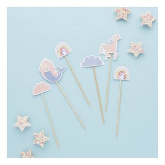 Enchanted Rainbow Cake Topper Set 6 Pieces