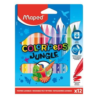 Color-Peps Jungle Felt Tip Pens 12 Pack