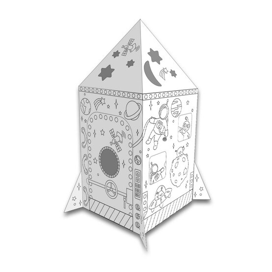 Colour-In Cardboard Rocket image number 1