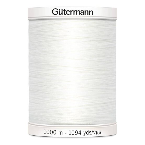 Gutermann White Sew All Thread 1000m (800)