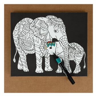 Elephant Colour-In Canvas image number 2