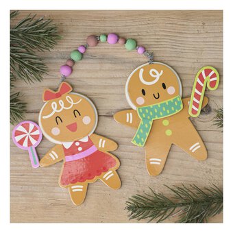 Layered Wooden Gingerbread Decoration Kit