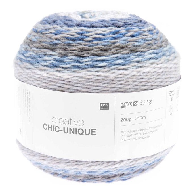 Rico Creative Blue Chic-Unique Yarn 200g image number 1