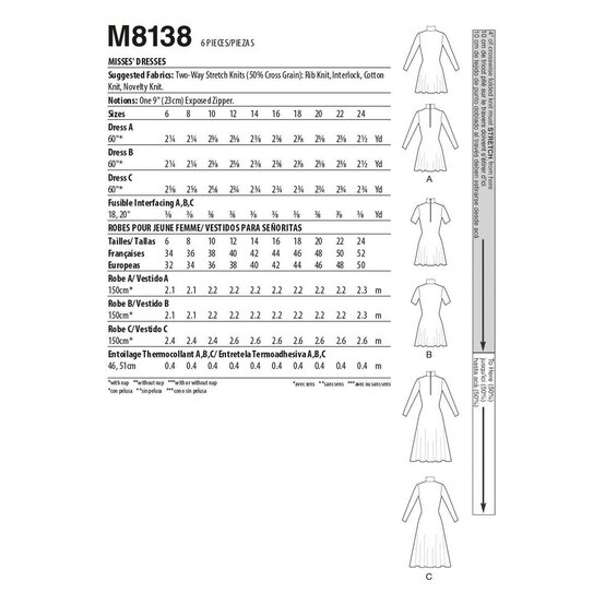 McCall&rsquo;s Brooklyn Dress Sewing Pattern M8138 (16-24) image number 2