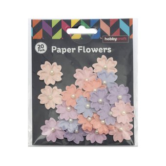 Fairy Sparkle Paper Flowers 20 Pack