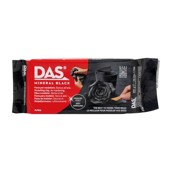 DAS Mineral Black Modelling Clay 800g image number 1