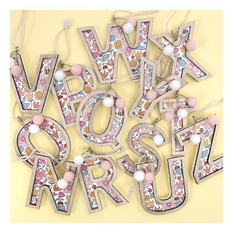 Hanging Wooden Letter Z 7.5cm