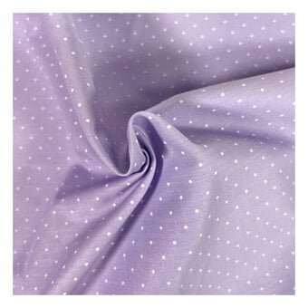Lilac and White Lacquer Spot Polycotton Fabric by the Metre