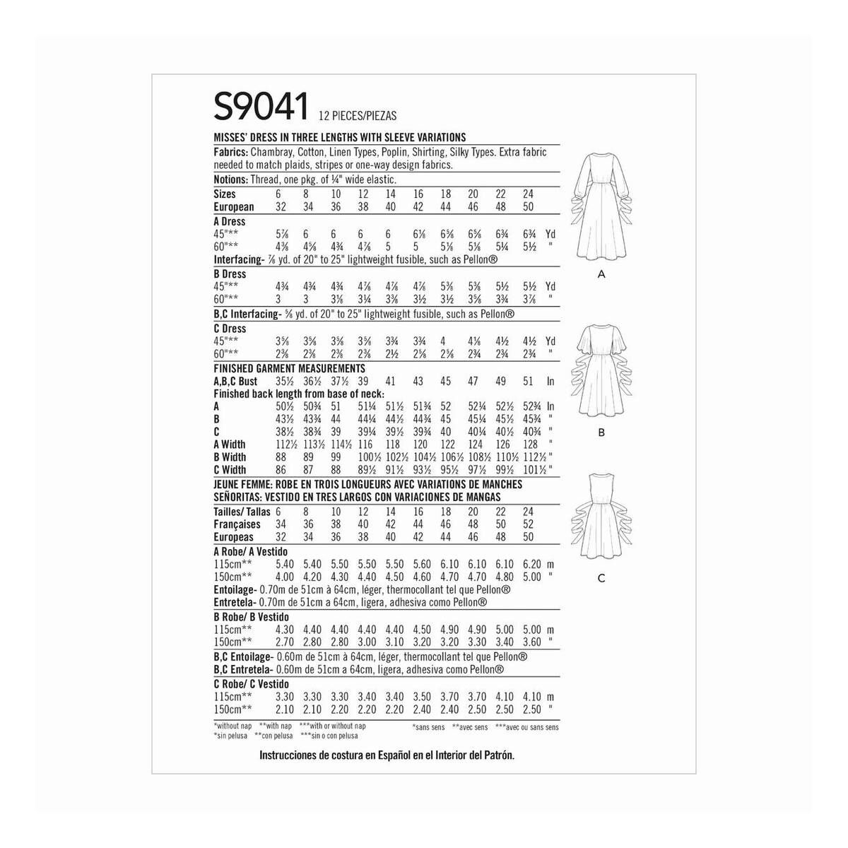 Simplicity Front Tie Dress Sewing Pattern S9041 (16-24) | Hobbycraft