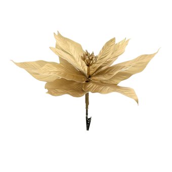 Gold Poinsettia Clip 24cm