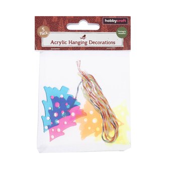 Neon Acrylic Christmas Trees 5 Pack