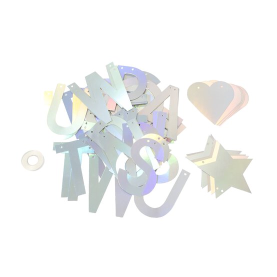 Create & Celebrate Iridescent Customisable Bunting  image number 2