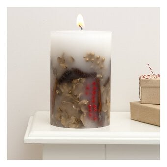 White Pillar Candle 15cm