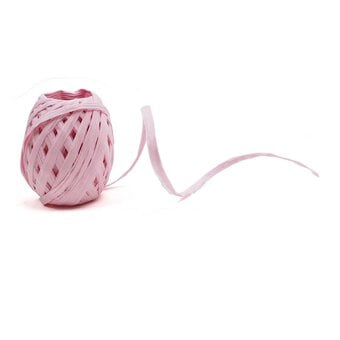 Raffia Baby Pink Ribbon Reel 30 m