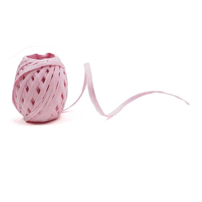 Raffia Baby Pink Ribbon Reel 30 m image number 1