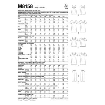 McCall’s Rosie Women’s Set Sewing Pattern M8158 (18-24)