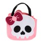 Pink Bow Skull Felt Bag  image number 3