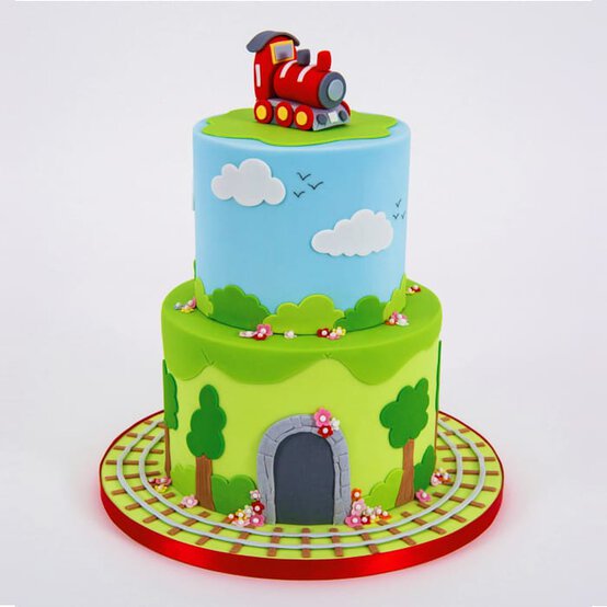 How to Decorate a Train Cake image number 1