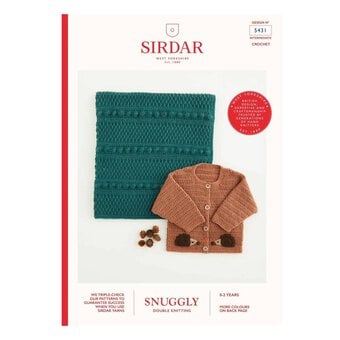 Sirdar Snuggly DK Cardigan and Blanket Pattern 5431