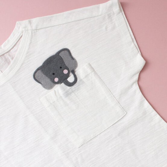 Your Cricut Explore Children's Elephant Pocket T-shirt image number 1