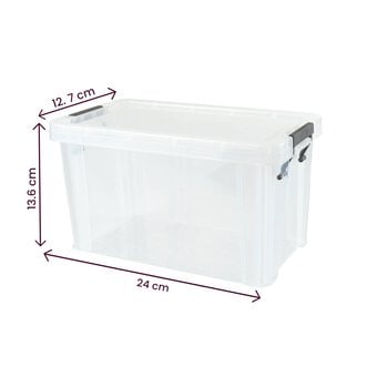 Whitefurze Allstore 2.6 Litre Clear Storage Box  image number 4