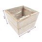 Natural Wooden Planter 12cm x 12cm x 9cm image number 5