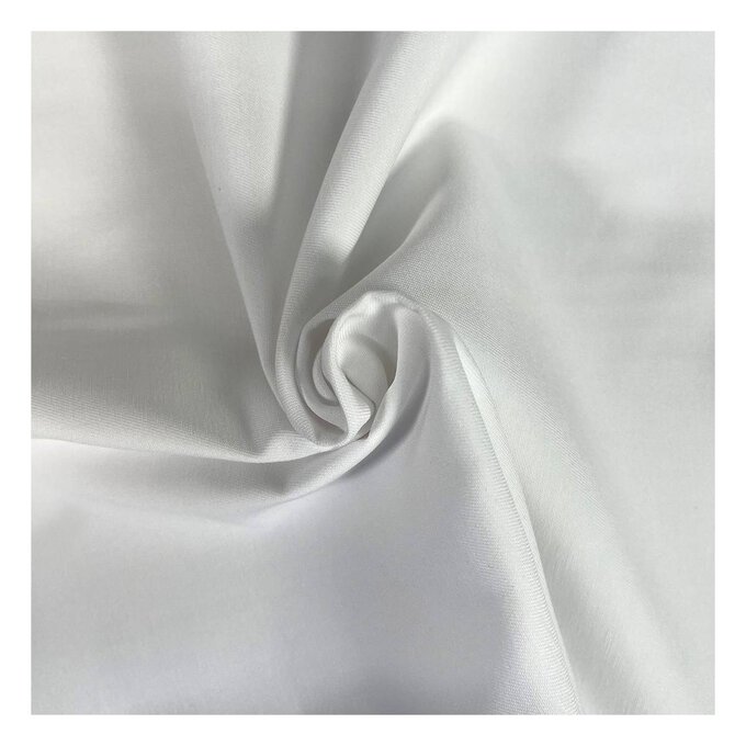 White Polycotton Drill Fabric by the Metre image number 1