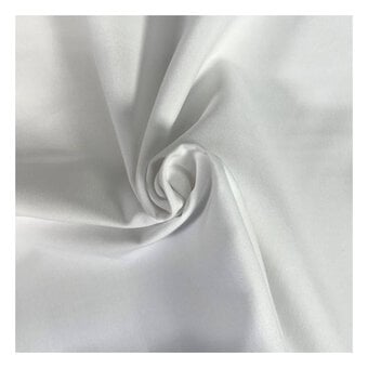 White Polycotton Drill Fabric by the Metre