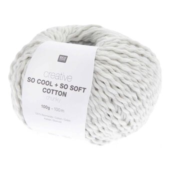 Rico Creative Silver Grey So Cool + So Soft Cotton Chunky 100g