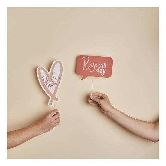 Pink and Rose Gold Hen Party Photo Booth Props 10 Pack image number 4