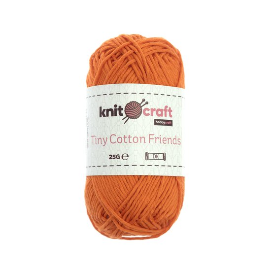 Knitcraft Bright Orange Tiny Cotton Friends Yarn 25g image number 1