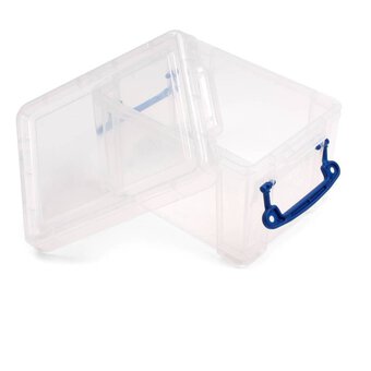 Really Useful Clear Plastic Storage Box 0.7 Litres image number 2