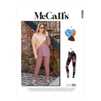 McCall's Women's Sportswear  Sewing Pattern M8244 (RR 18W-24W)