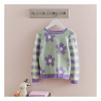 Knitcraft Crochet Flower Jumper Digital Pattern 0314