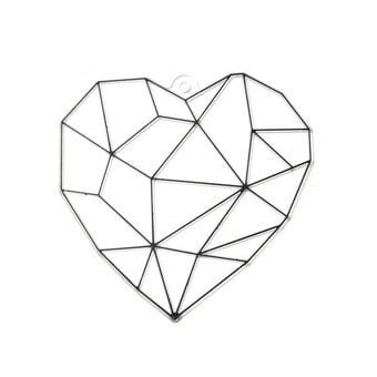 Geometric Heart Plastic Suncatcher