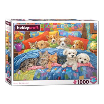 Furry Bedfellows Jigsaw Puzzle 1000 Pieces