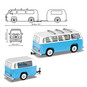 COBI Blue Volkswagen T2 Camper Van Set 1:35 image number 3