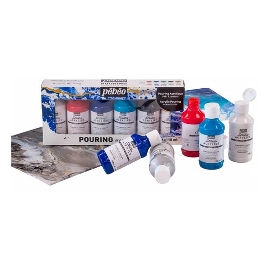 Pebeo Studio Acrylics Pouring Experiences Set 6 Pack