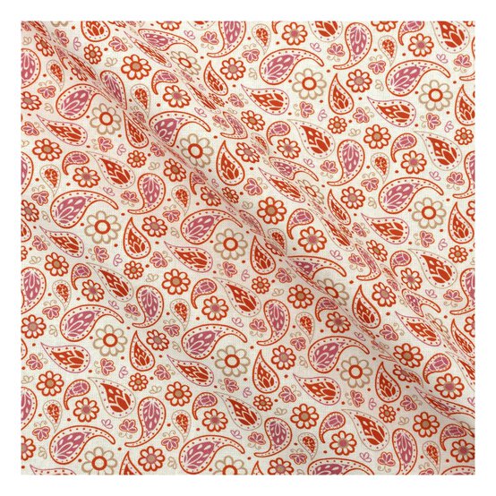 Sunset Paisley Cotton Fat Quarters 5 Pack image number 3